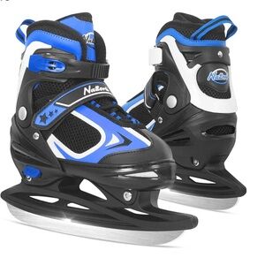 Nattork Blue Black Ice Skates for Kids Size Small (10C-13C) New